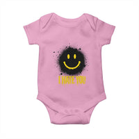 I Hate You Baby Onesie Funny Smile Face Emoticon Meme