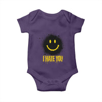 I Hate You Baby Onesie Funny Smile Face Emoticon Meme
