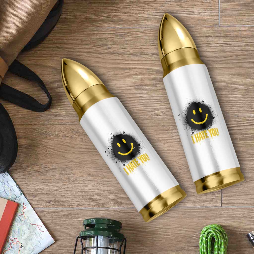 I Hate You Bullet Tumbler Funny Smile Face Emoticon Meme