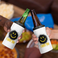I Hate You 4 in 1 Can Cooler Tumbler Funny Smile Face Emoticon Meme