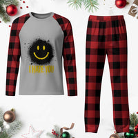 I Hate You Plaid Pajama Set Funny Smile Face Emoticon Meme