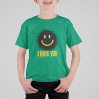 I Hate You T Shirt For Kid Funny Smile Face Emoticon Meme