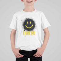 I Hate You T Shirt For Kid Funny Smile Face Emoticon Meme