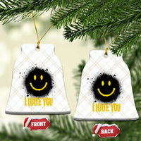 I Hate You Ceramic Ornament Funny Smile Face Emoticon Meme