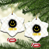 I Hate You Ceramic Ornament Funny Smile Face Emoticon Meme