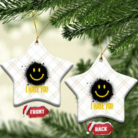 I Hate You Ceramic Ornament Funny Smile Face Emoticon Meme