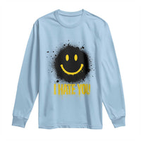 I Hate You Long Sleeve Shirt Funny Smile Face Emoticon Meme