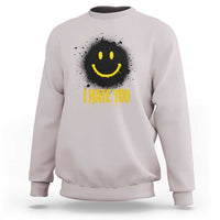 I Hate You Sweatshirt Funny Smile Face Emoticon Meme