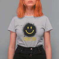 I Hate You T Shirt For Women Funny Smile Face Emoticon Meme