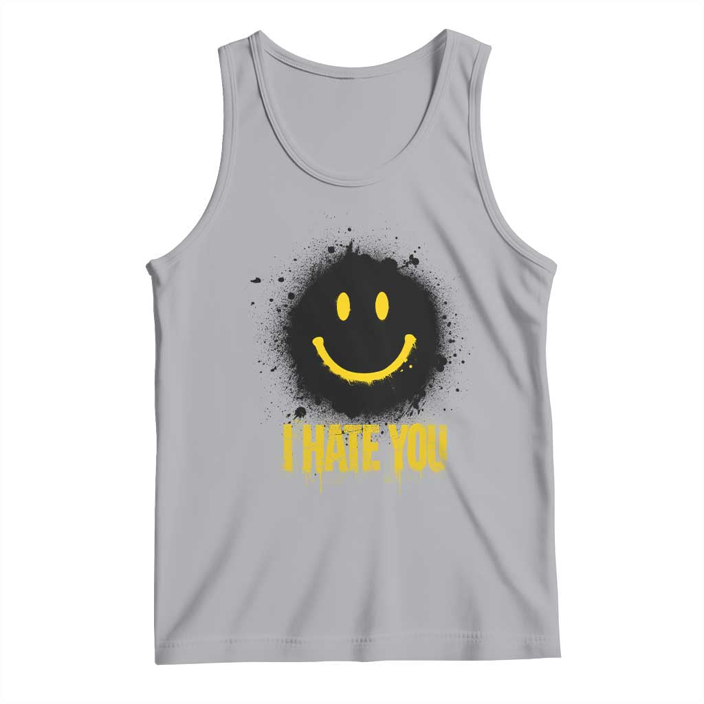 I Hate You Tank Top Funny Smile Face Emoticon Meme