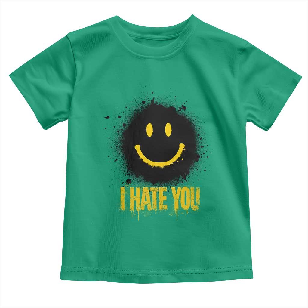 I Hate You Toddler T Shirt Funny Smile Face Emoticon Meme