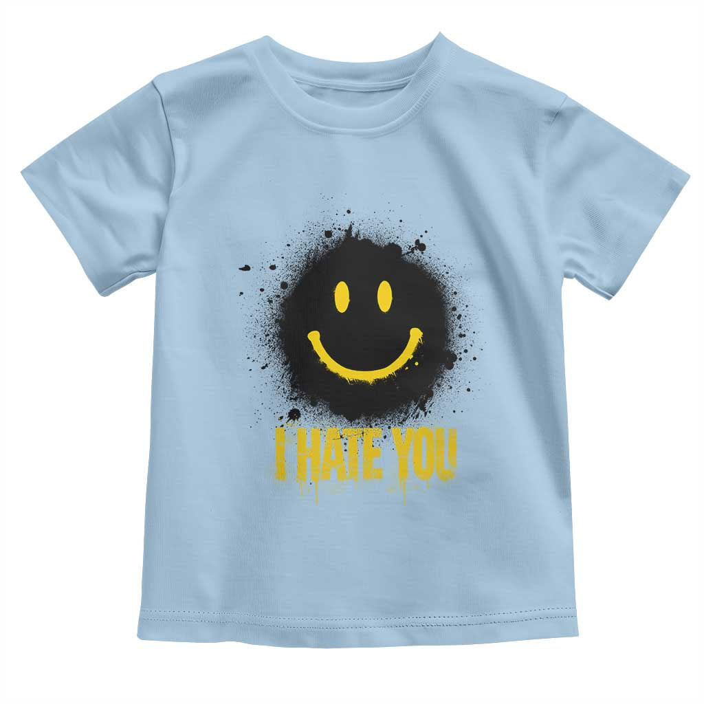 I Hate You Toddler T Shirt Funny Smile Face Emoticon Meme