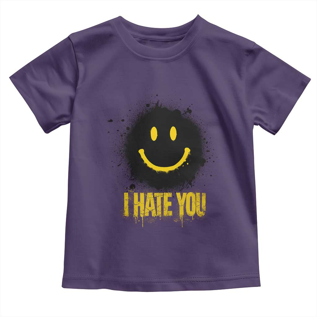 I Hate You Toddler T Shirt Funny Smile Face Emoticon Meme