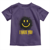 I Hate You Toddler T Shirt Funny Smile Face Emoticon Meme