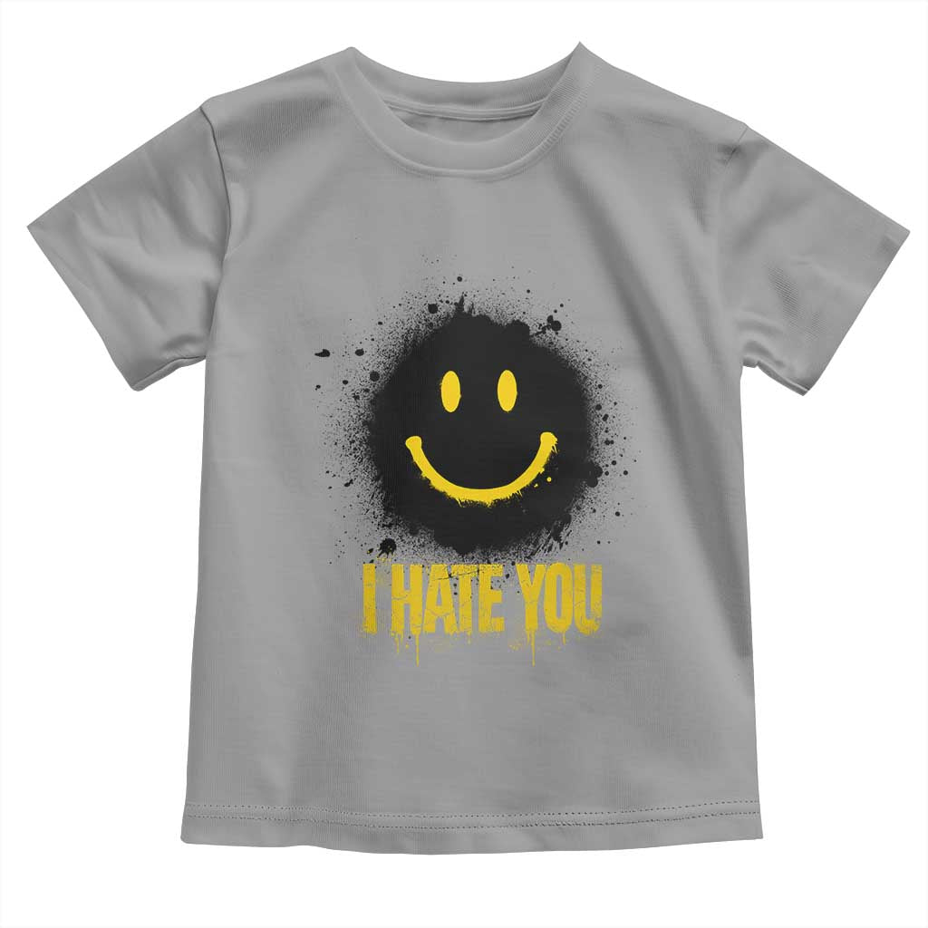 I Hate You Toddler T Shirt Funny Smile Face Emoticon Meme