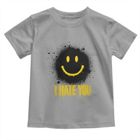 I Hate You Toddler T Shirt Funny Smile Face Emoticon Meme