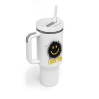 I Hate You Tumbler With Handle Funny Smile Face Emoticon Meme