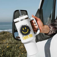 I Hate You Tumbler With Handle Funny Smile Face Emoticon Meme