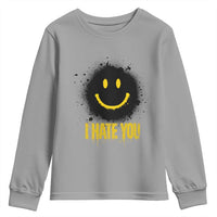 I Hate You Youth Sweatshirt Funny Smile Face Emoticon Meme