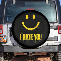 I Hate You Spare Tire Cover Funny Sarcastic Smiling Face Meme