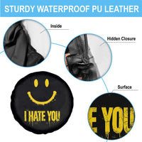 I Hate You Spare Tire Cover Funny Sarcastic Smiling Face Meme