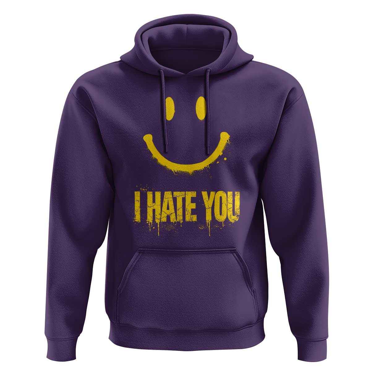 I Hate You Hoodie Funny Sarcastic Smiling Face Meme