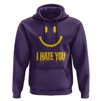 I Hate You Hoodie Funny Sarcastic Smiling Face Meme