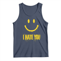 I Hate You Tank Top Funny Sarcastic Smiling Face Meme