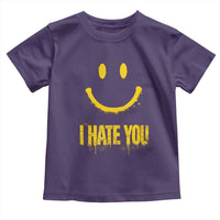 I Hate You Toddler T Shirt Funny Sarcastic Smiling Face Meme