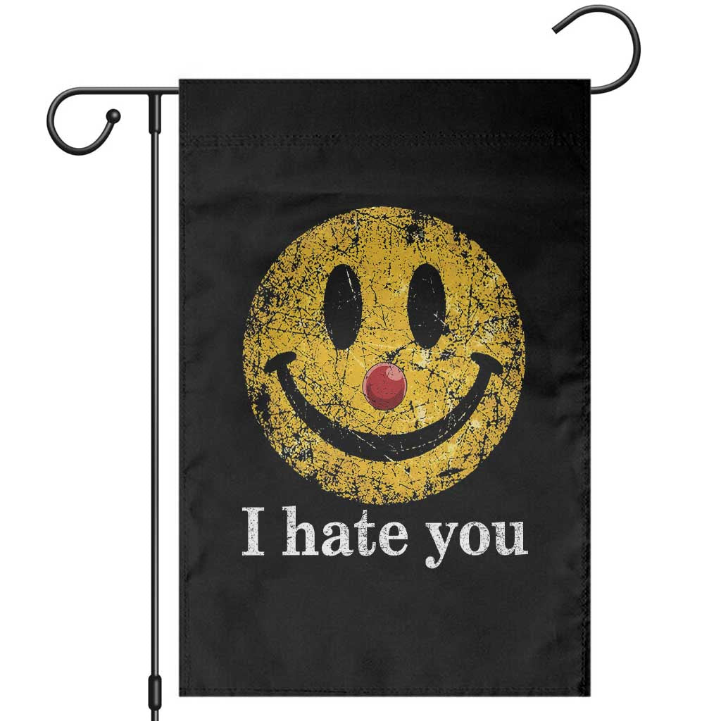 I Hate You Smile Face Meme Garden Flag Funny Sarcastic Joke Meme