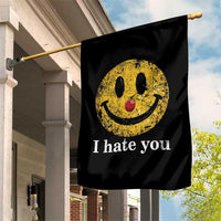I Hate You Smile Face Meme Garden Flag Funny Sarcastic Joke Meme