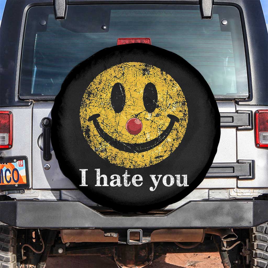 I Hate You Smile Face Meme Spare Tire Cover Funny Sarcastic Joke Meme