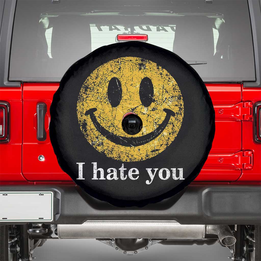 I Hate You Smile Face Meme Spare Tire Cover Funny Sarcastic Joke Meme