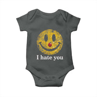 I Hate You Smile Face Meme Baby Onesie Funny Sarcastic Joke Meme