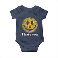 I Hate You Smile Face Meme Baby Onesie Funny Sarcastic Joke Meme