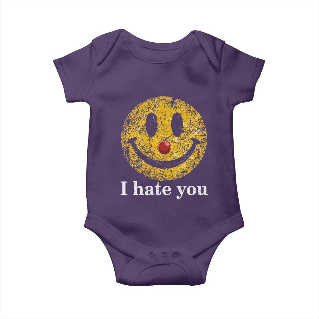 I Hate You Smile Face Meme Baby Onesie Funny Sarcastic Joke Meme