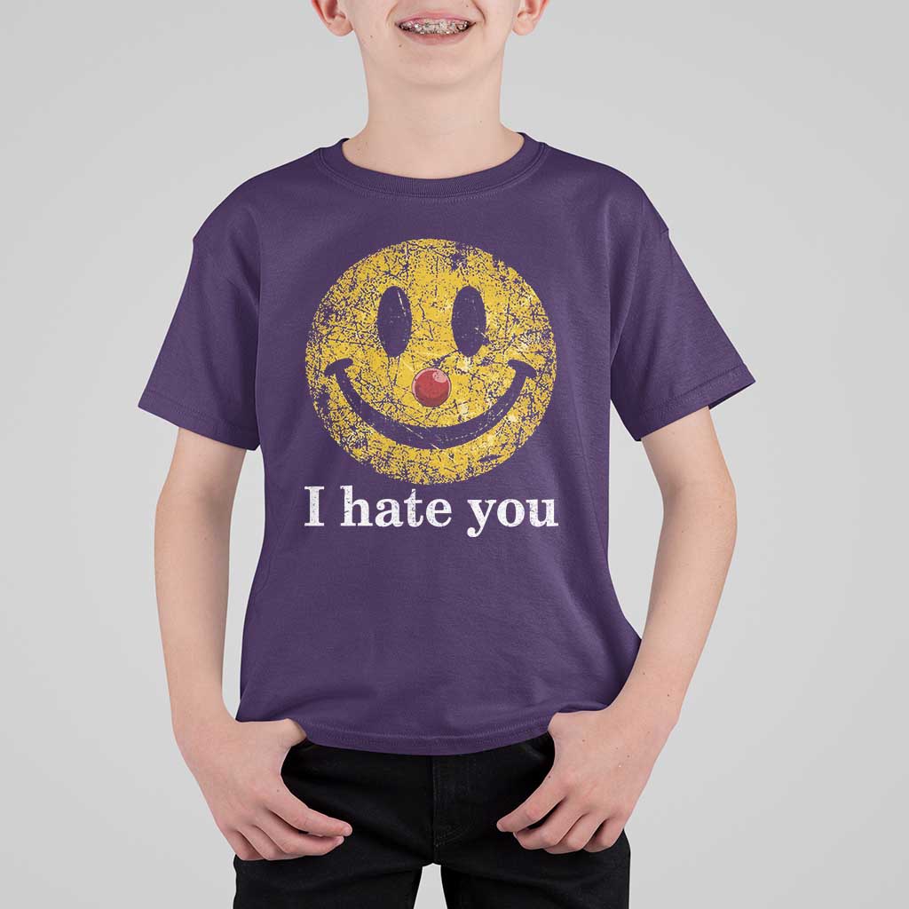 I Hate You Smile Face Meme T Shirt For Kid Funny Sarcastic Joke Meme