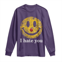 I Hate You Smile Face Meme Long Sleeve Shirt Funny Sarcastic Joke Meme