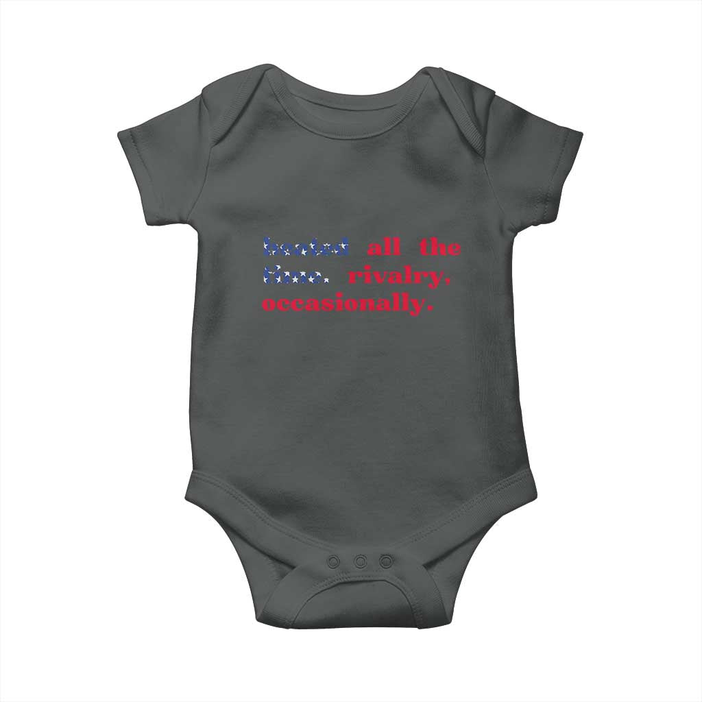 Heated All The Time Rivalry Occasionally Baby Onesie Funny Quote Humor