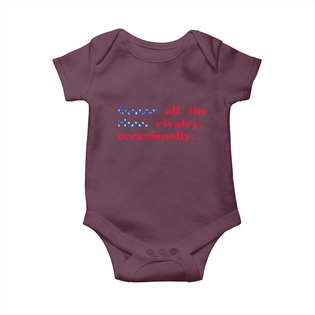 Heated All The Time Rivalry Occasionally Baby Onesie Funny Quote Humor