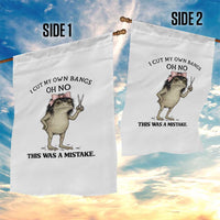 I Cut My Own Bangs Garden Flag Funny Frog Meme