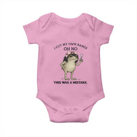 I Cut My Own Bangs Baby Onesie Funny Frog Meme