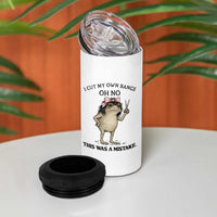 I Cut My Own Bangs 4 in 1 Can Cooler Tumbler Funny Frog Meme