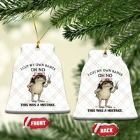 I Cut My Own Bangs Ceramic Ornament Funny Frog Meme