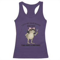 I Cut My Own Bangs Racerback Tank Top Funny Frog Meme
