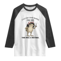 I Cut My Own Bangs Raglan Shirt Funny Frog Meme