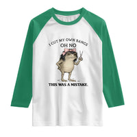 I Cut My Own Bangs Raglan Shirt Funny Frog Meme