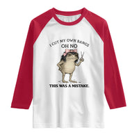 I Cut My Own Bangs Raglan Shirt Funny Frog Meme