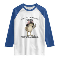 I Cut My Own Bangs Raglan Shirt Funny Frog Meme