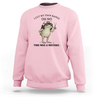 I Cut My Own Bangs Sweatshirt Funny Frog Meme